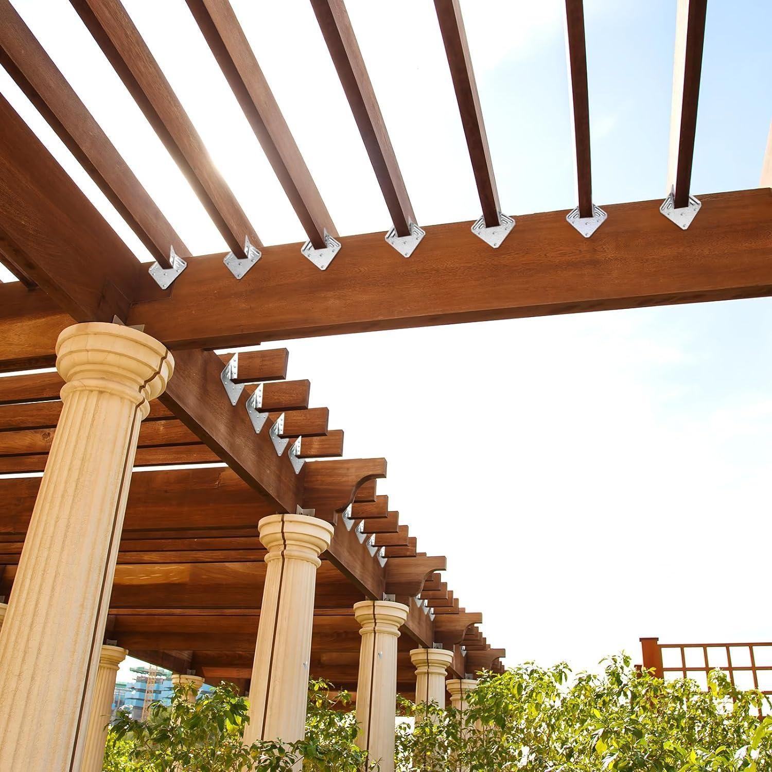 Conector Soporte Fijación Viga H1 Madera Galvanizado-5