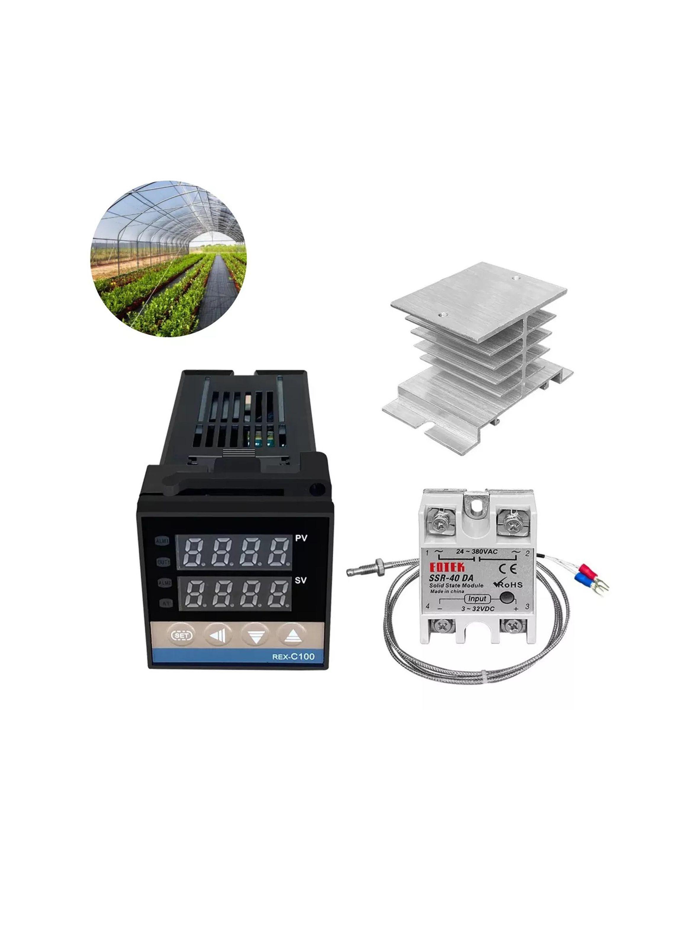 Termostato Control Temperatura Digital Lcd Pid Rex-c100 + K-0