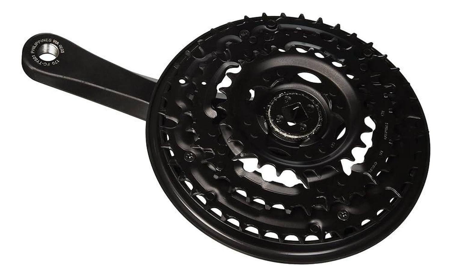 Biela + Volante Shimano Tourney Fc-ty501 170mm 48-38-28t Negro-2