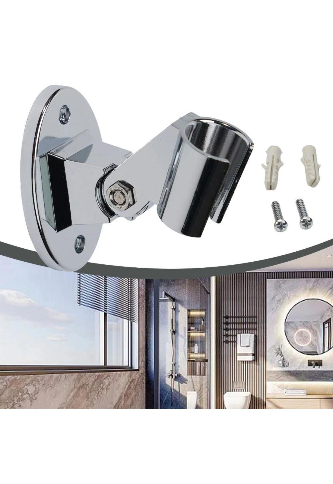 Soporte ducha pared ABS cromado ajustable universal-6