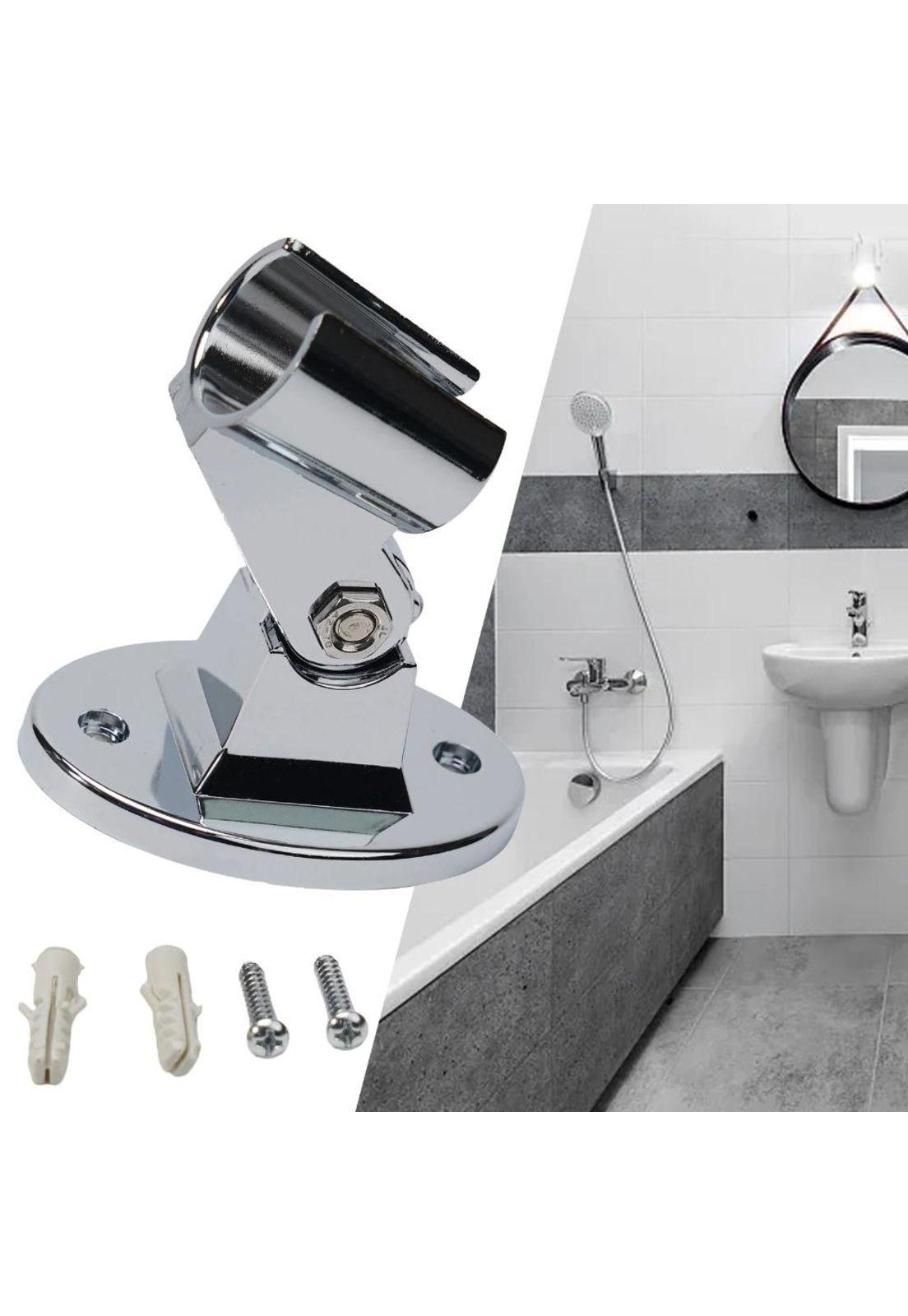 Soporte ducha pared ABS cromado ajustable universal-7