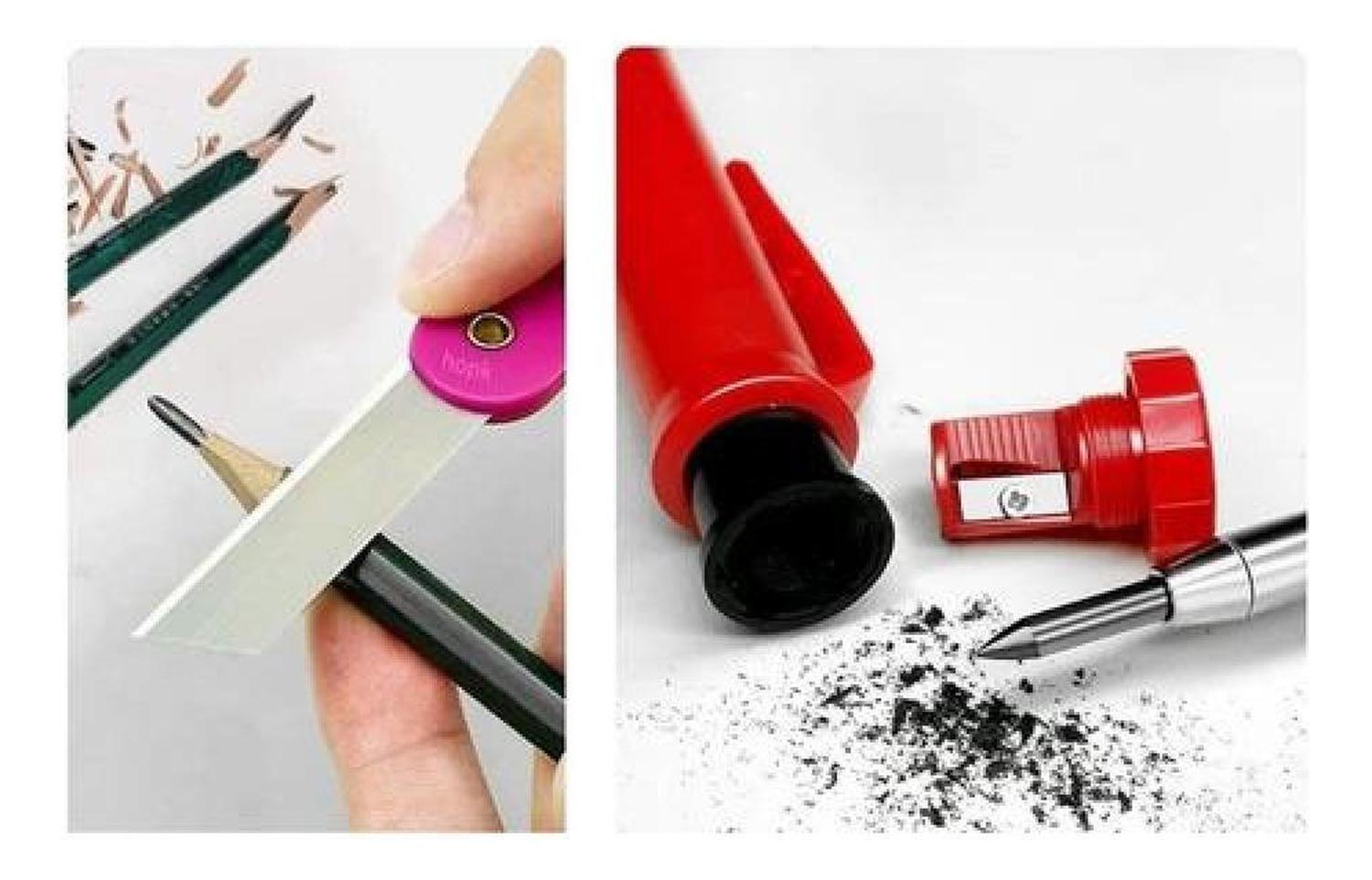 Lápiz Carpintero Profesional 6 Minas Marcador Solido Plomo-5