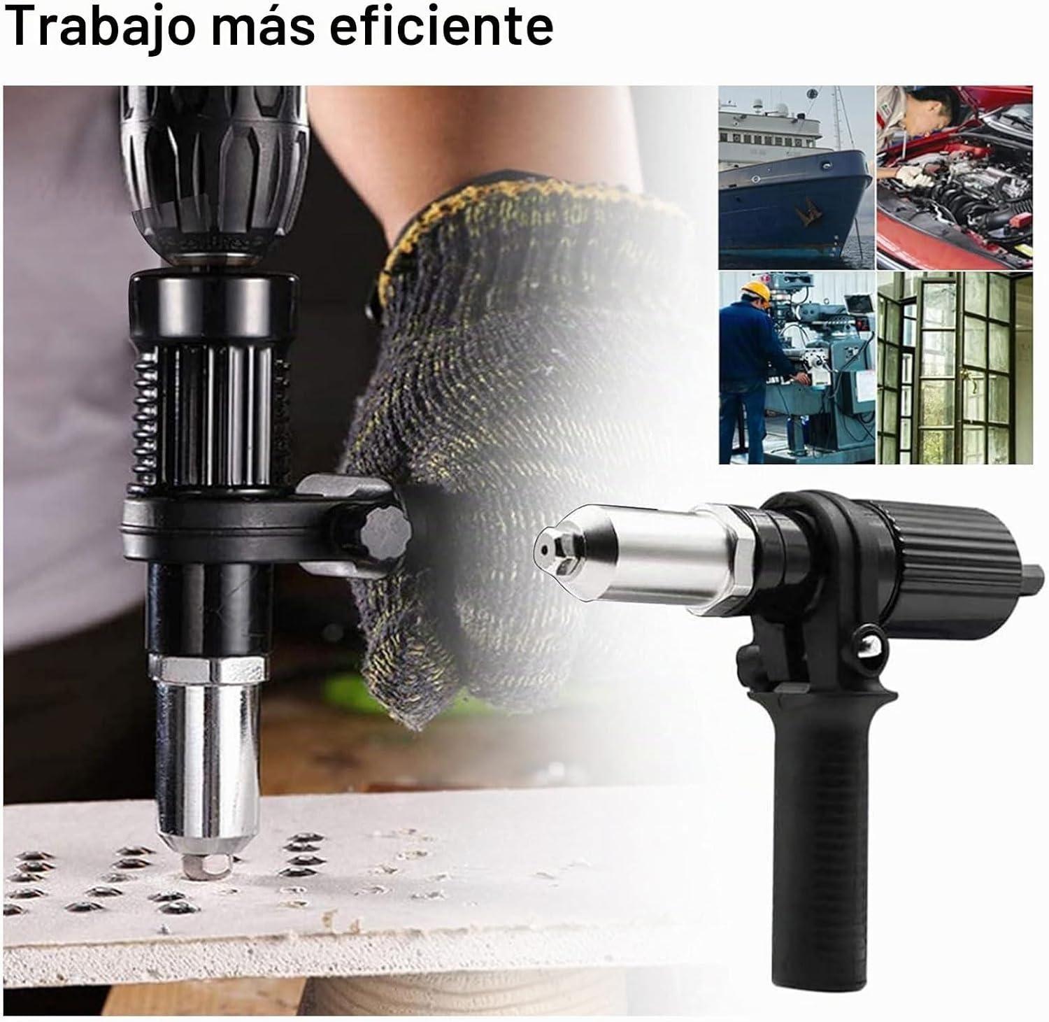 Remachadora Para Taladro Adaptador Remaches Pop 4 Cabezales-1