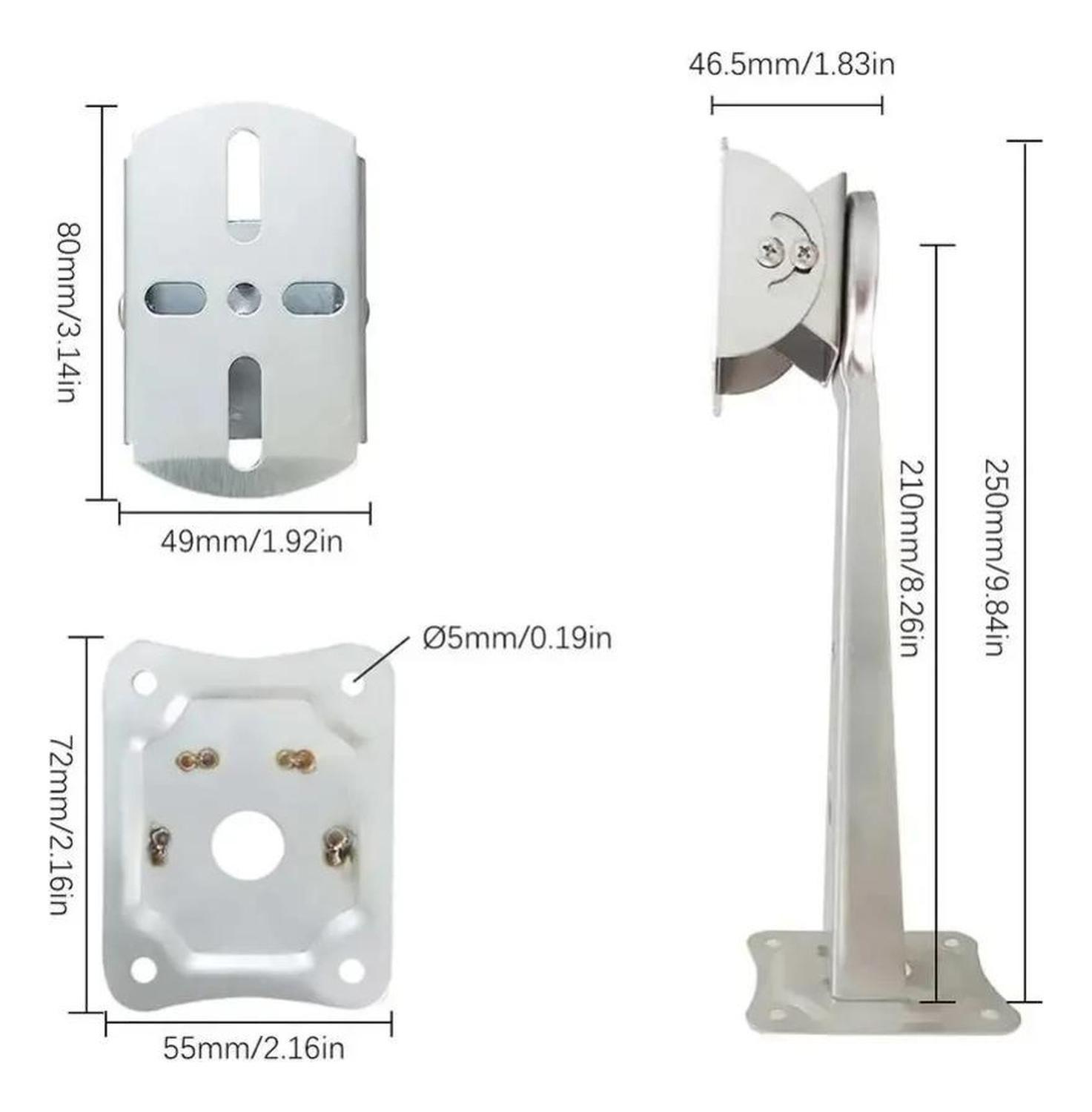 Soporte Pared Starlink Mini Ajustable Con Adaptador Aluminio Plateado-8