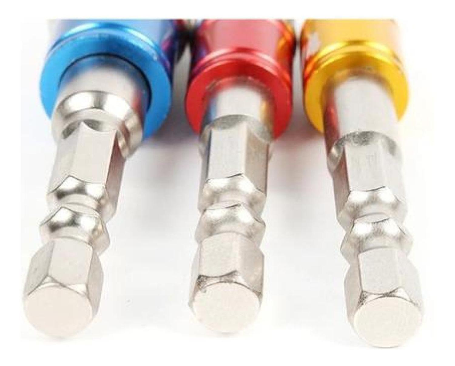 Set 3 Adaptadores De Dados Taladro Extensión 1/4, 3/8, 1/2-2