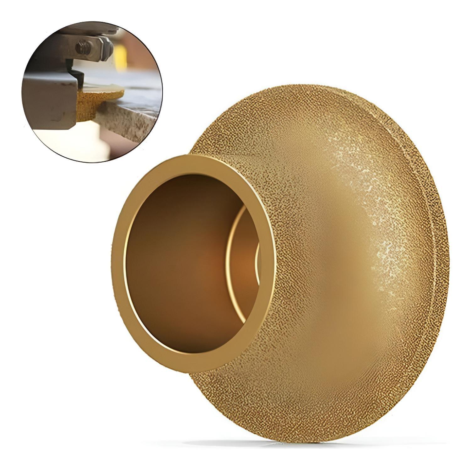 Disco Diamantado Borde Semi Circular Esmeril Granito Marmol Dorado Oscuro-0