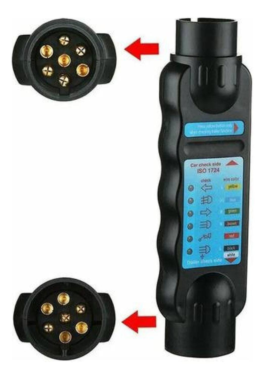 Tester 7 Pin Circuito Cableado Luces Enchufe Trailer Auto-4
