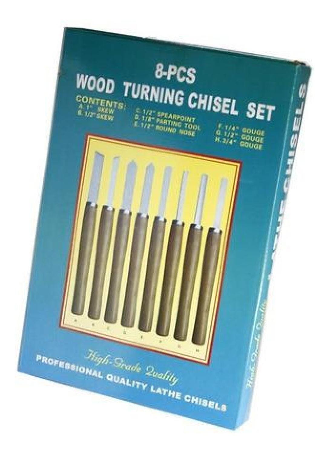 Set De 8 Gubias Cinceles Para Torno De Madera, Carpintería-3