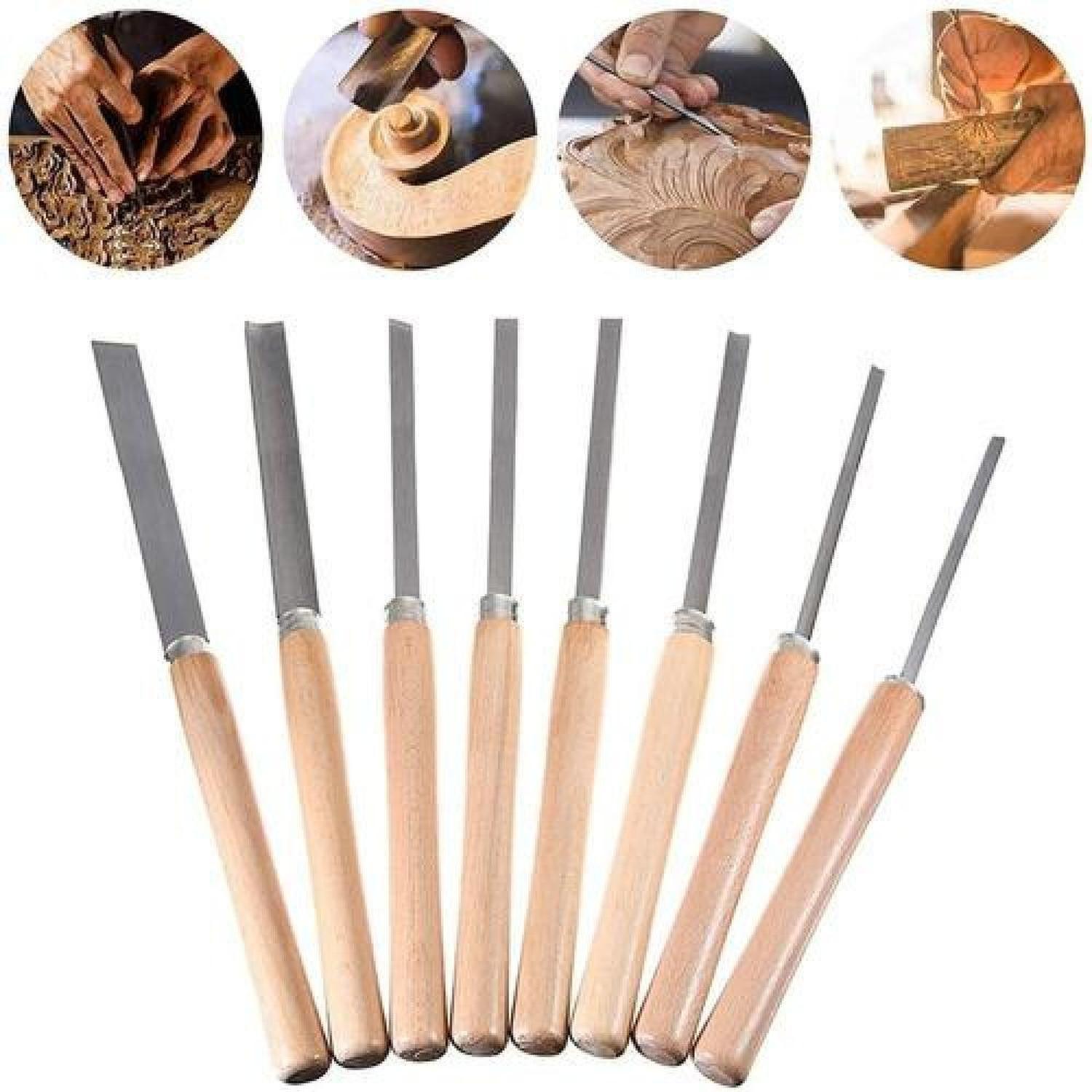 Set De 8 Gubias Cinceles Para Torno De Madera, Carpintería-4