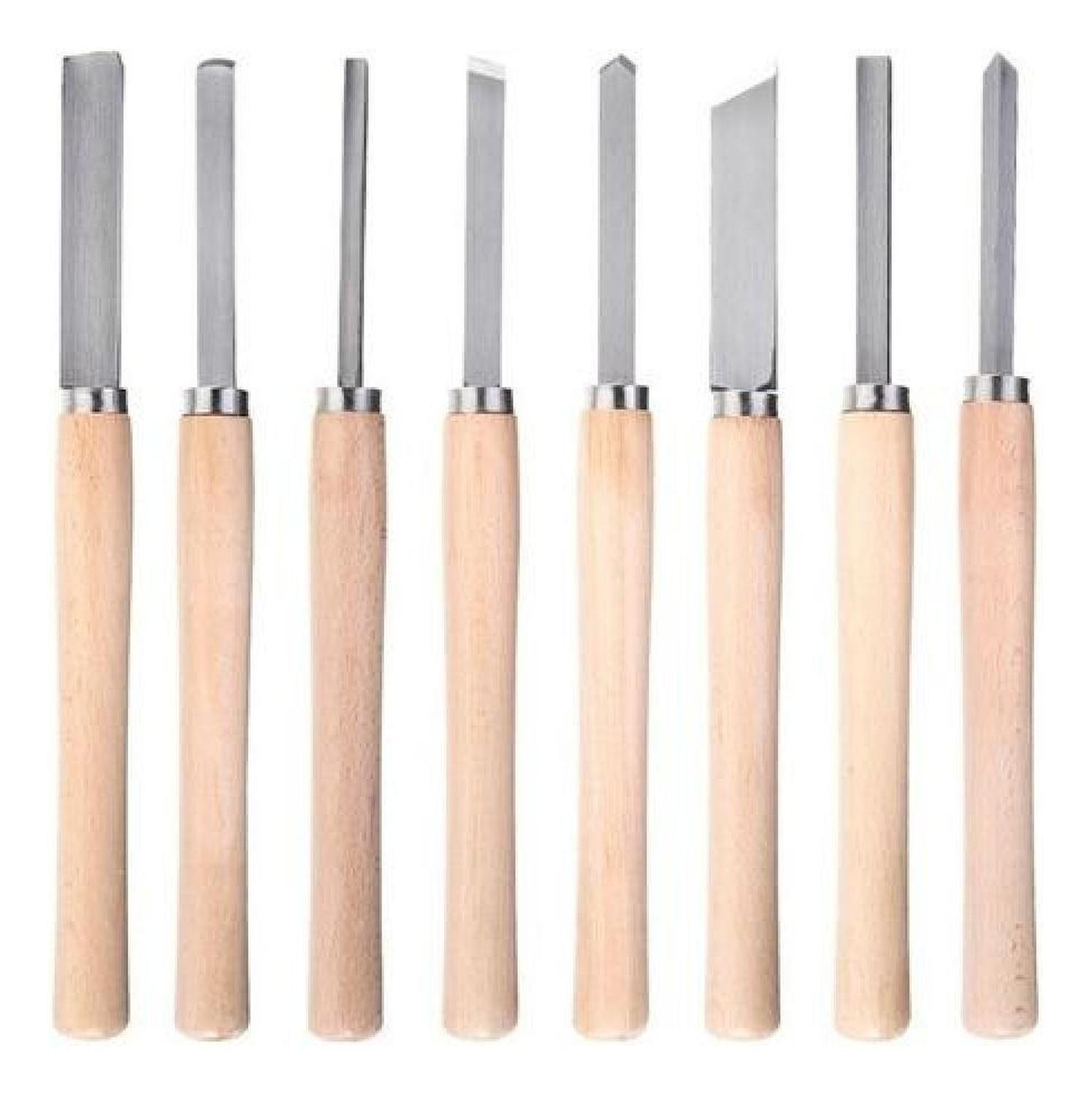 Set De 8 Gubias Cinceles Para Torno De Madera, Carpintería-5