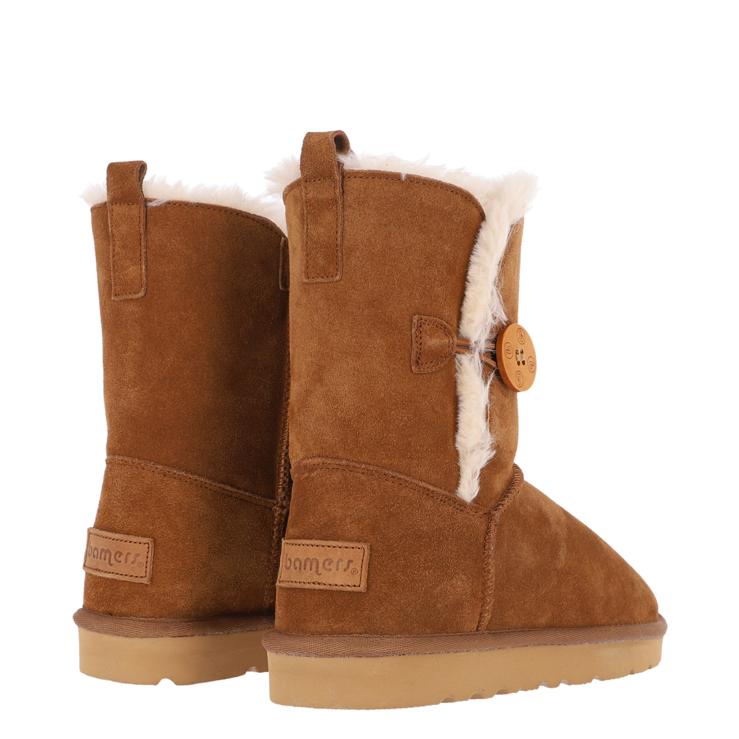 Bota Bamers Blast Button Leather Mujer Caramel-3