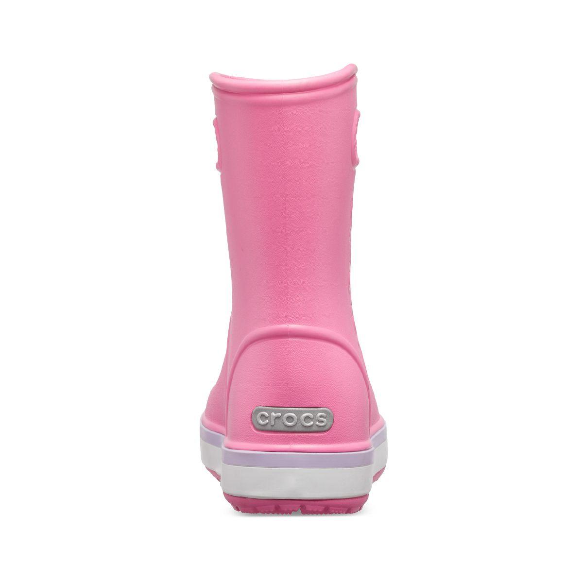 Bota Crocs Crocband Rain K Niña Pink Lemonade/Lavender-3