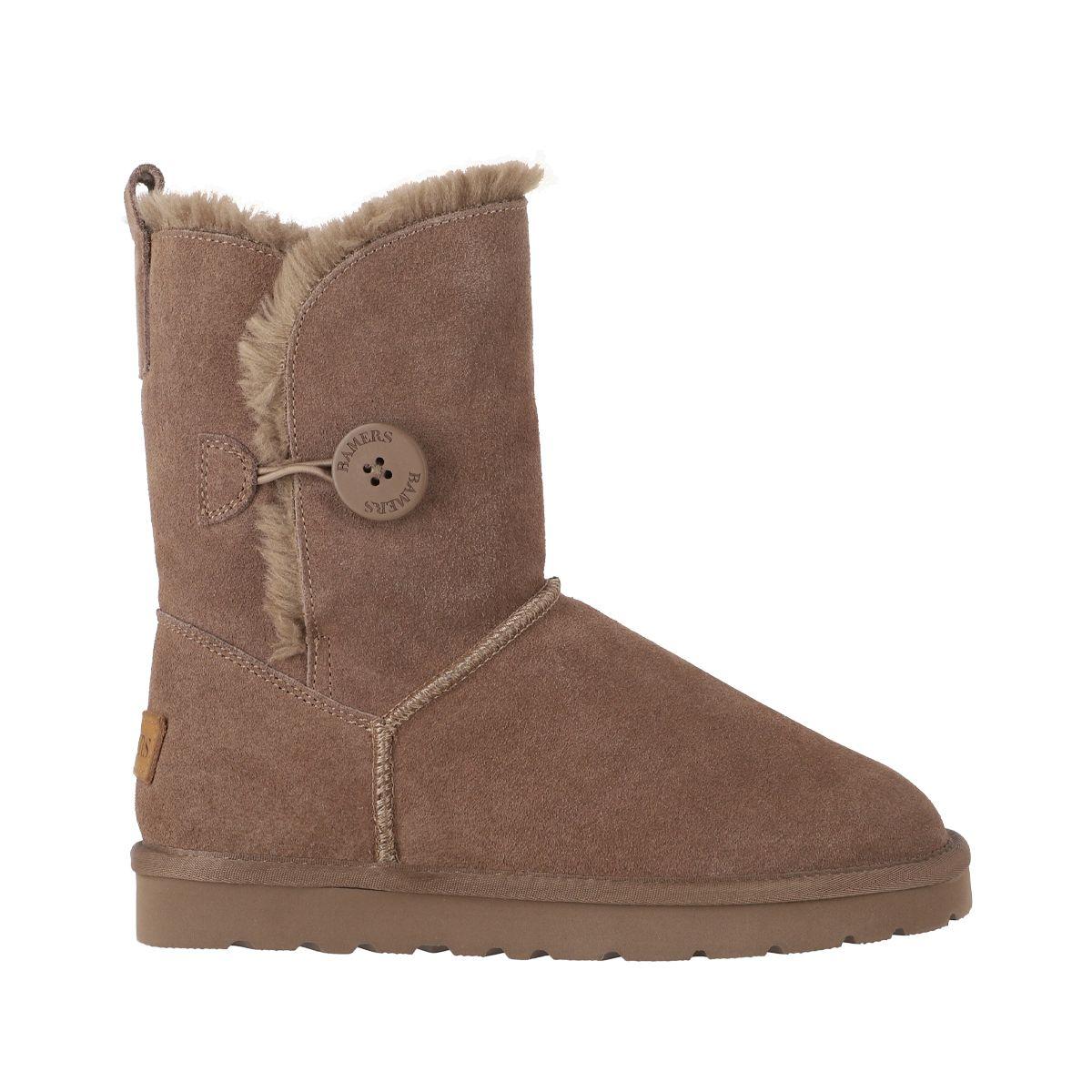Bota Mujer Cuero Blast Button Café Claro Bamers-0