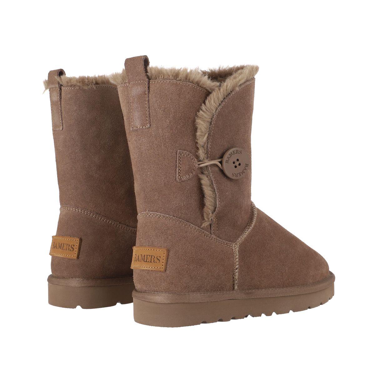 Bota Mujer Cuero Blast Button Café Claro Bamers-5