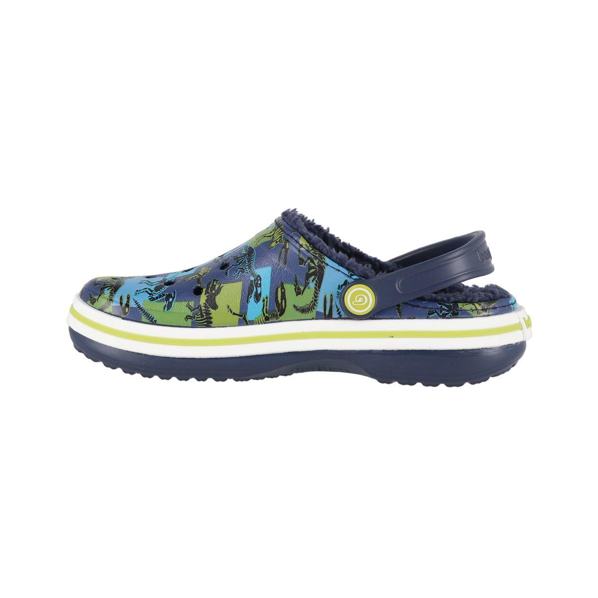 Zuecos Joven Bamers Refugio Line Azul Print-1