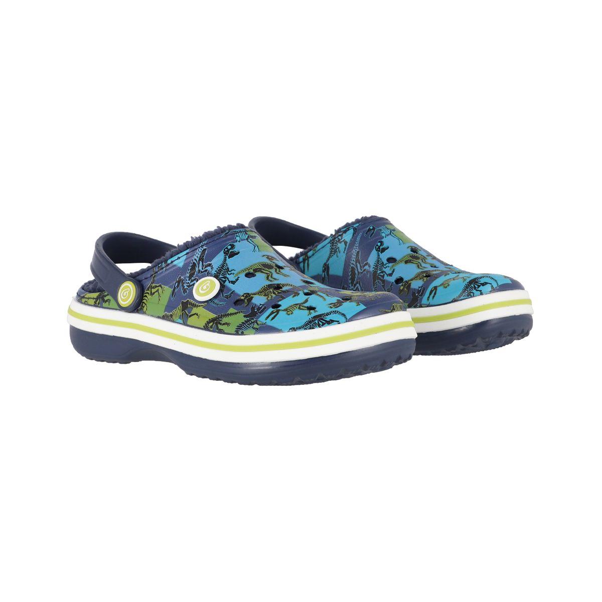 Zuecos Joven Bamers Refugio Line Azul Print-4
