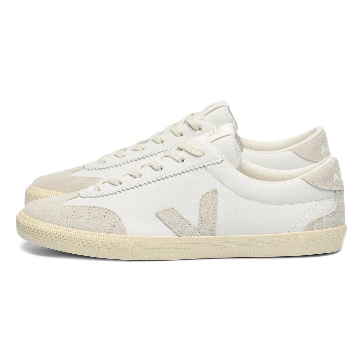 Zapatillas Mujer Veja Volley Leather Blanco-0