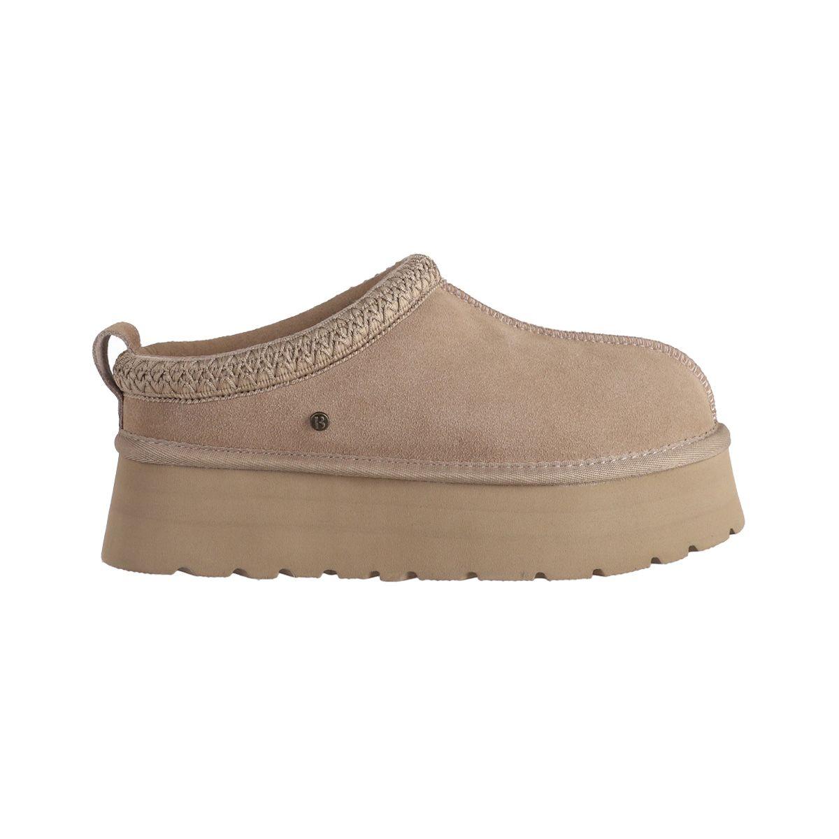 Pantufla Mujer Bamers Piamonte Cuero Beige-0