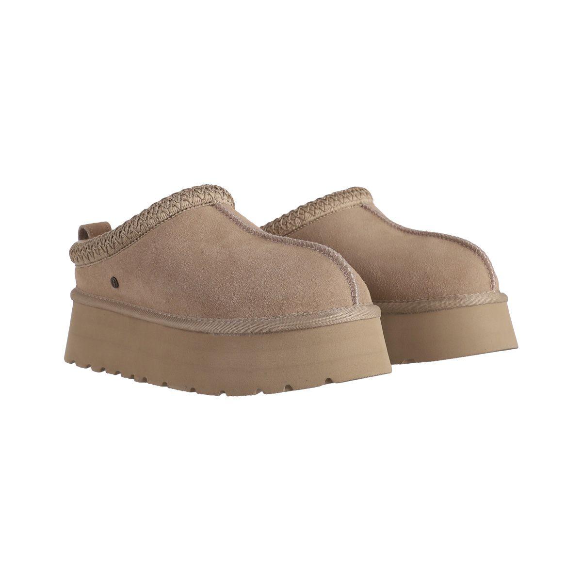 Pantufla Mujer Bamers Piamonte Cuero Beige-2