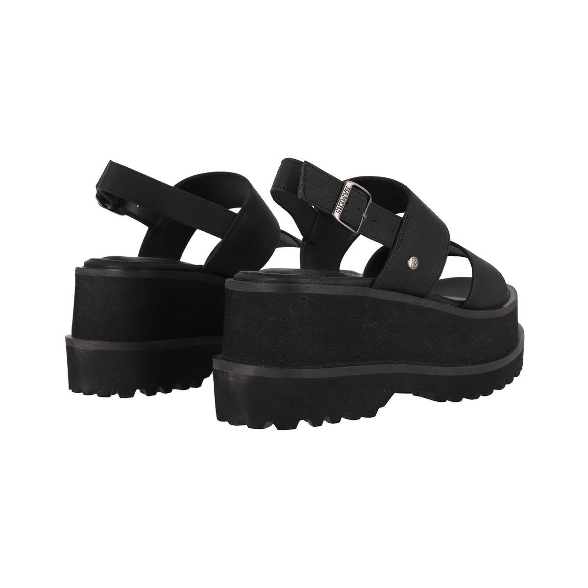 Sandalias Plataforma Mujer Bamers Monaco Negro-5