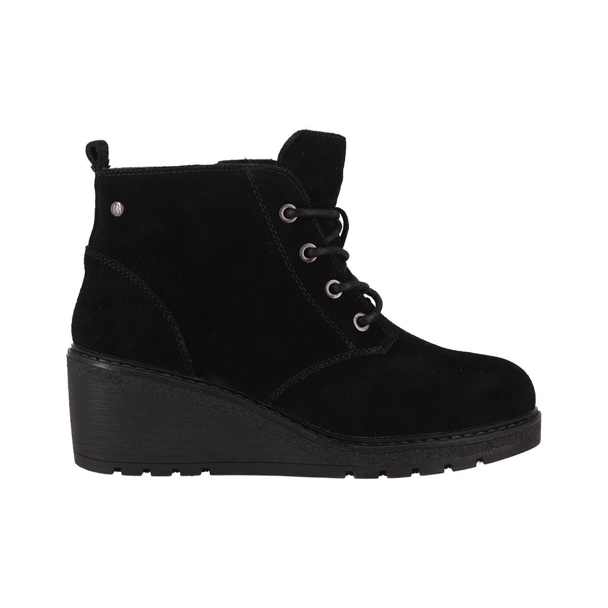 Botines Mujer Bamers Mérida Cuero Negro-0