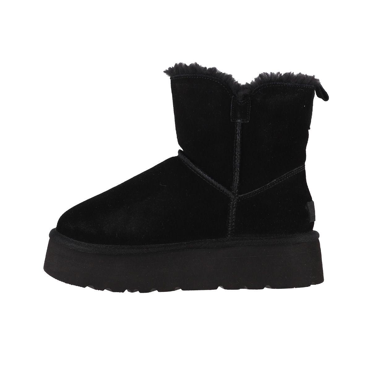 Bota Mujer Bamers Blast Button Cuero Negro-1