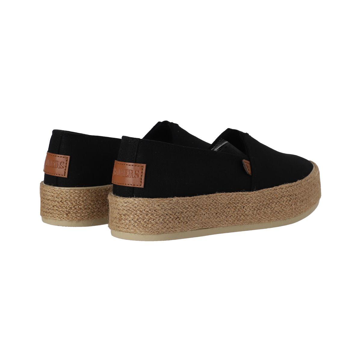 Alpargatas Mujer Sandy Mid Negro Bamers-5