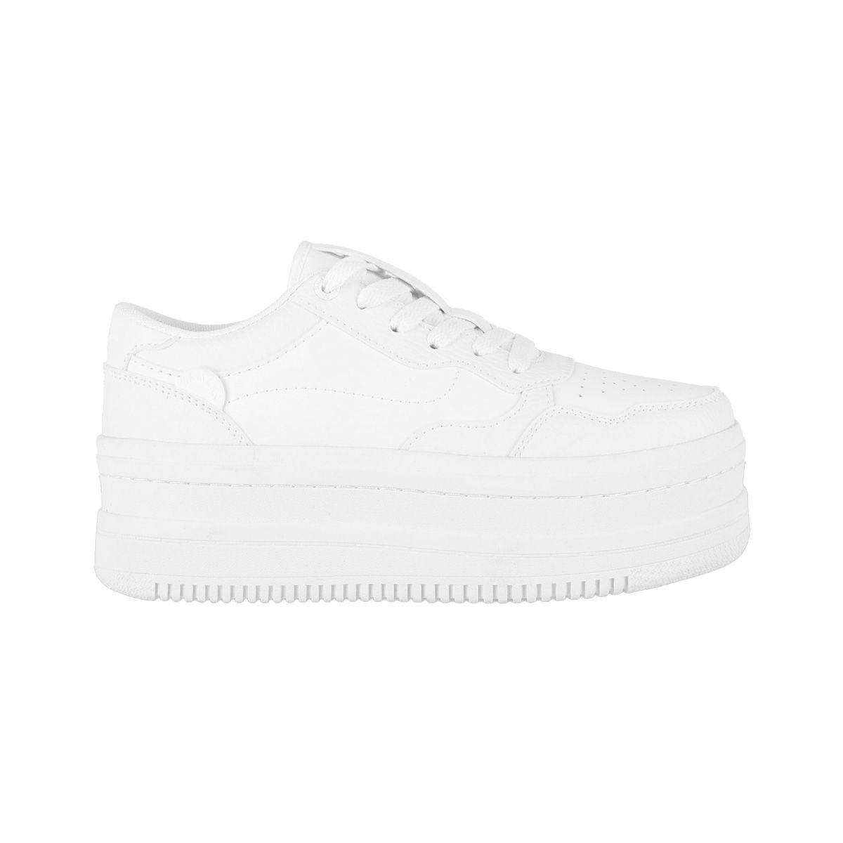 Zapatillas Plataforma Mujer Blanco Bamers Girona-0