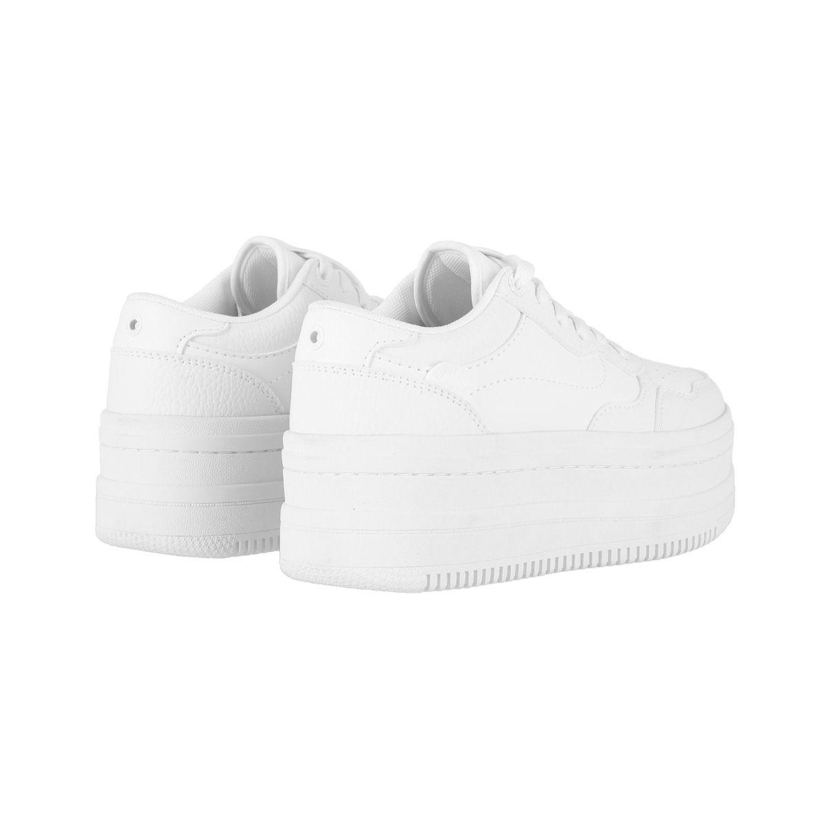 Zapatillas Plataforma Mujer Blanco Bamers Girona-5