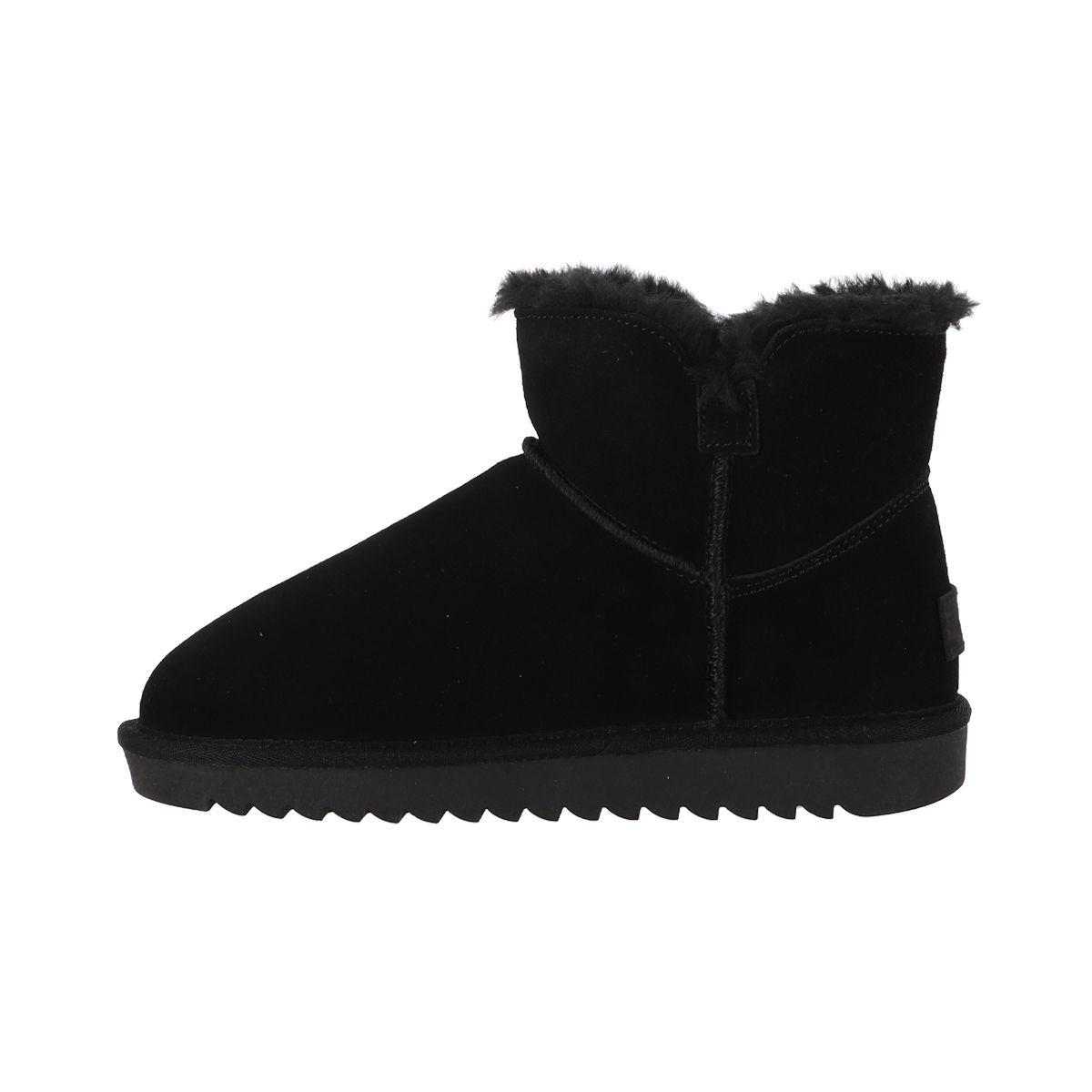 Botas Mujer Cuero Blast Button Short Negro Bamers-1