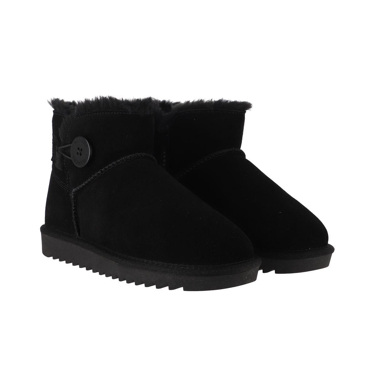 Botas Mujer Cuero Blast Button Short Negro Bamers-4