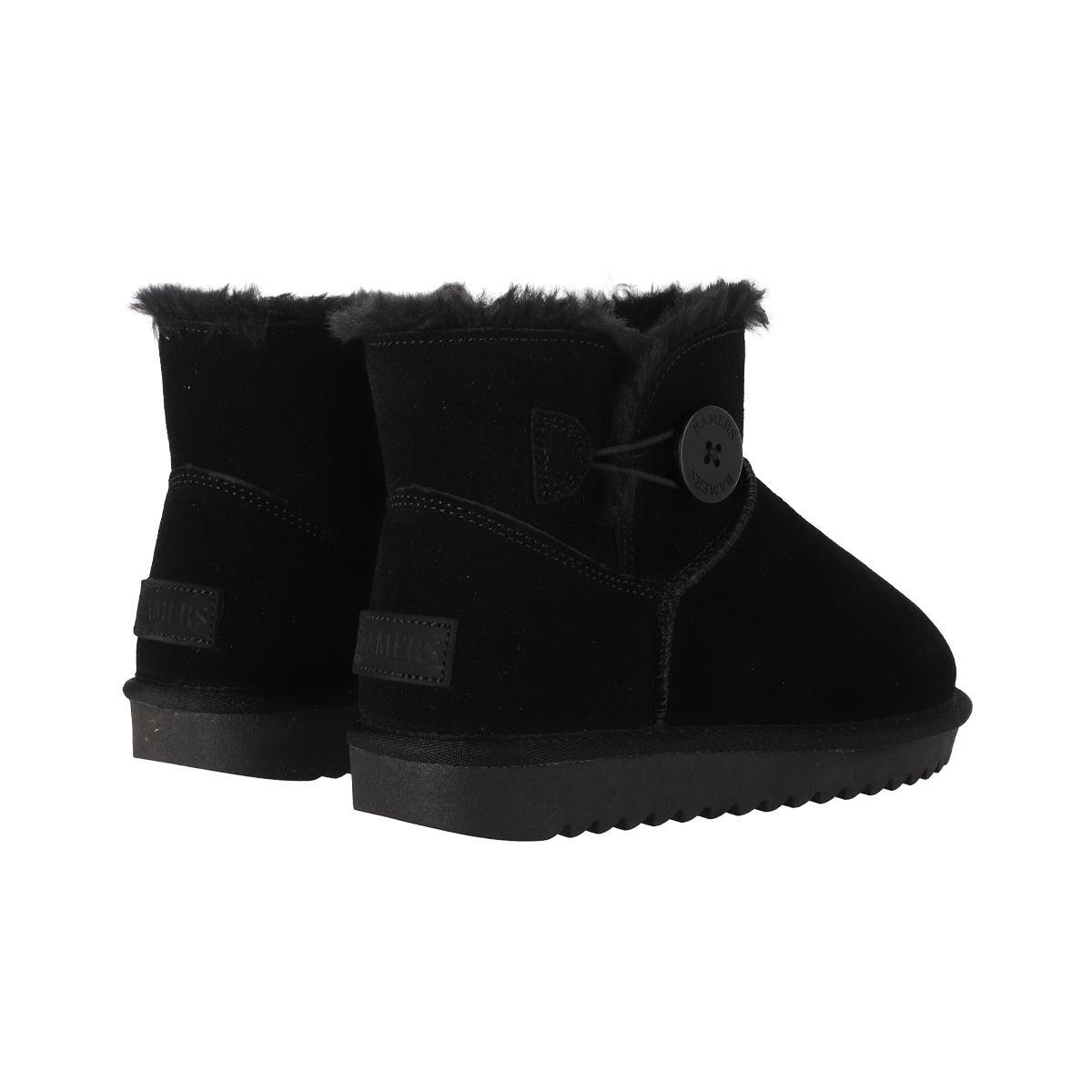 Botas Mujer Cuero Blast Button Short Negro Bamers-5