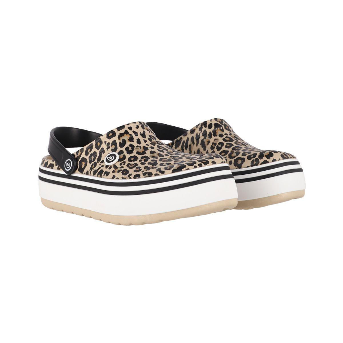 Zuecos Mujer Bamers Airline High Leopard Print-4