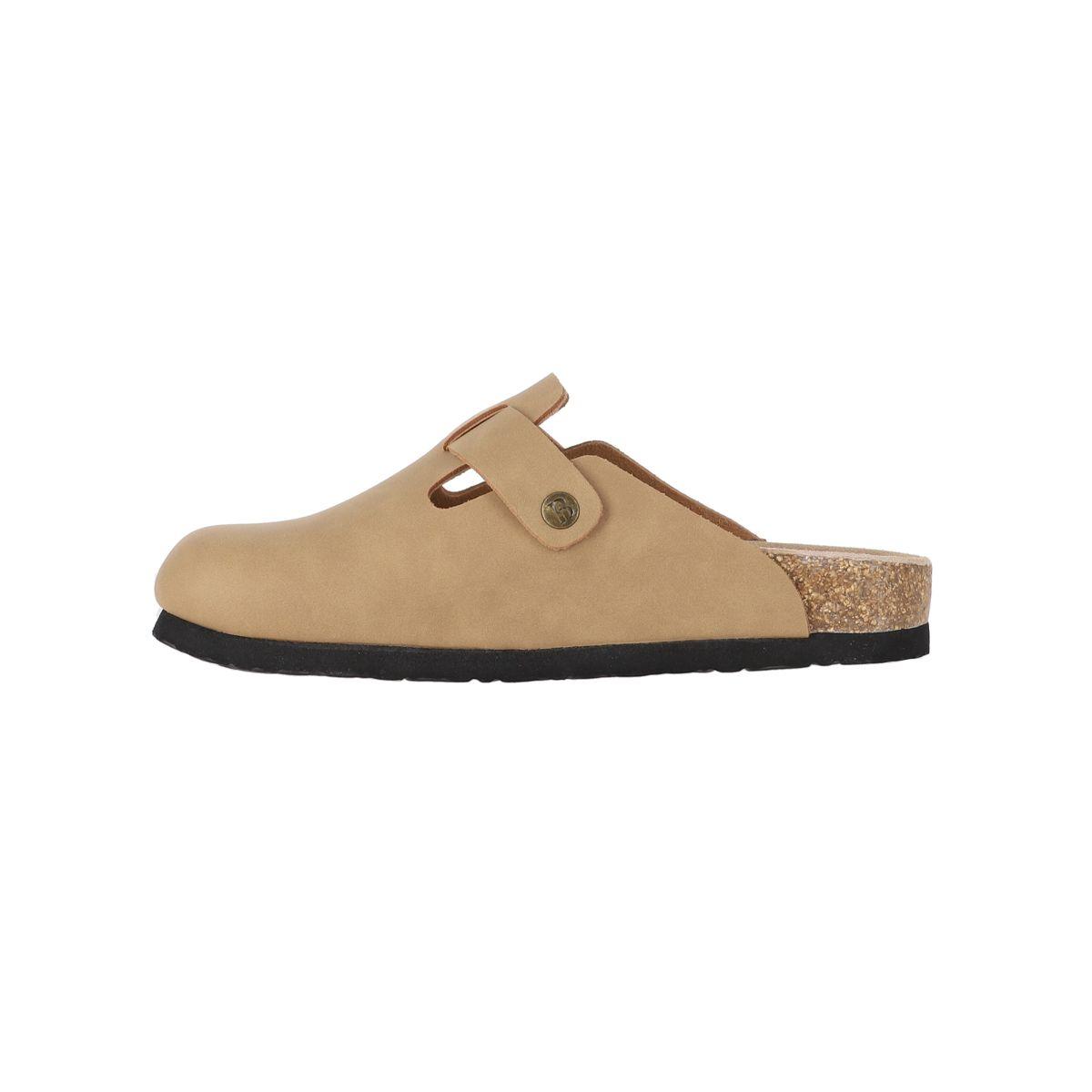 Zueco Mujer Bamers Classic Buckle Café Claro-1