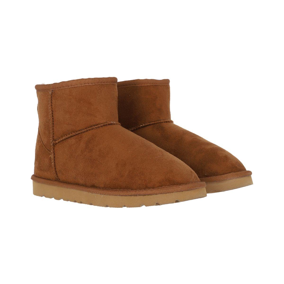 Botas Mujer Bamers Short Fibra Vegan Caramel-2