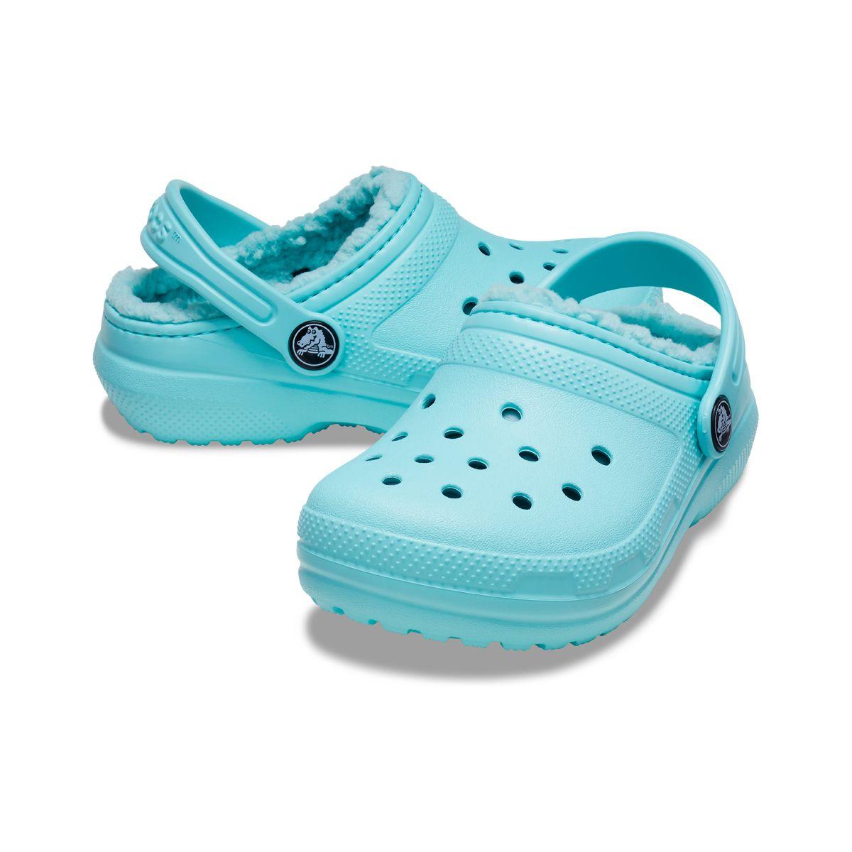 Zueco Crocs Classic Lined Niños Pure Water-6