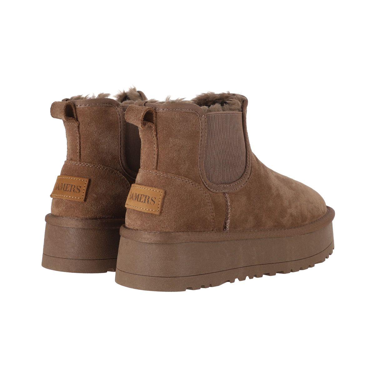 Botas Mujer Chelsea Café Claro Plataforma Bamers-5