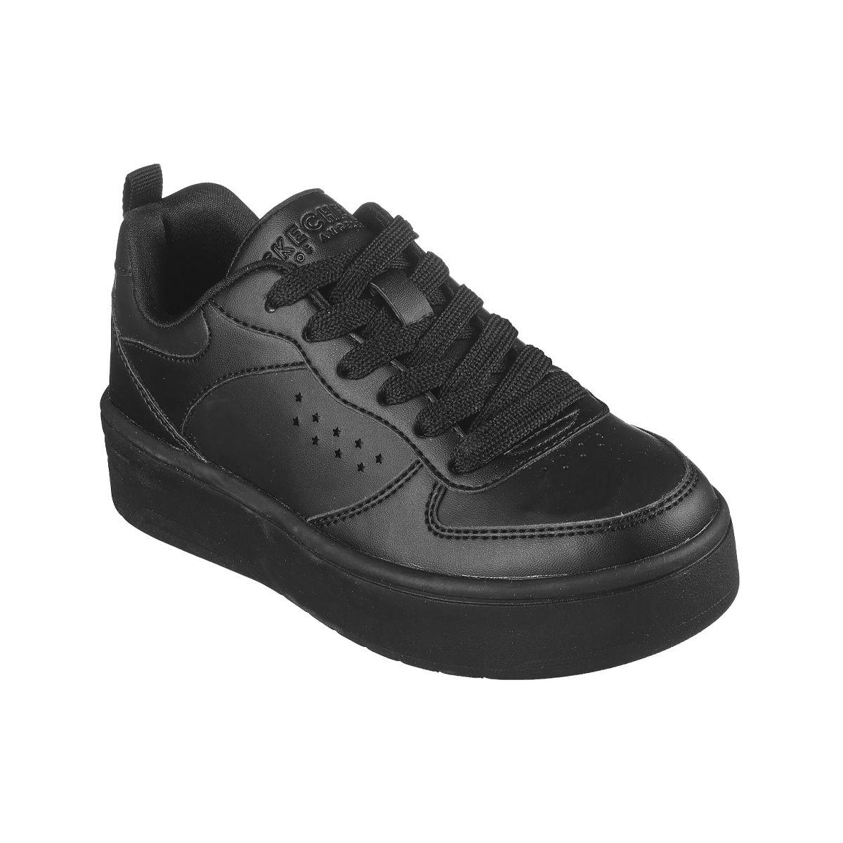 Zapatilla Skechers Niño  Court High Negro-2