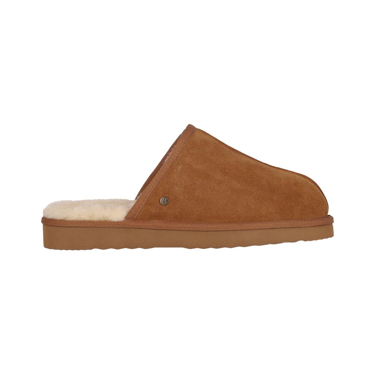 Pantufla Bamers Slipper Cuero Hombre Caramel-0