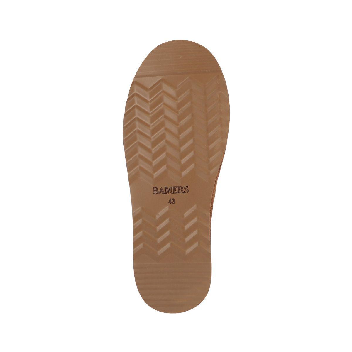 Pantufla Bamers Slipper Cuero Hombre Caramel-3