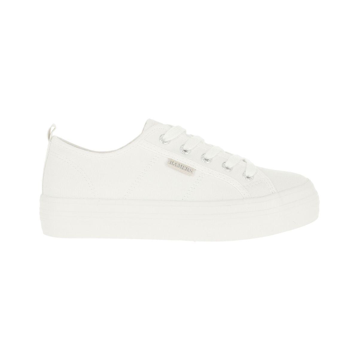 Zapatilla Bamers New Canvas Platform Mujer Blanco-0