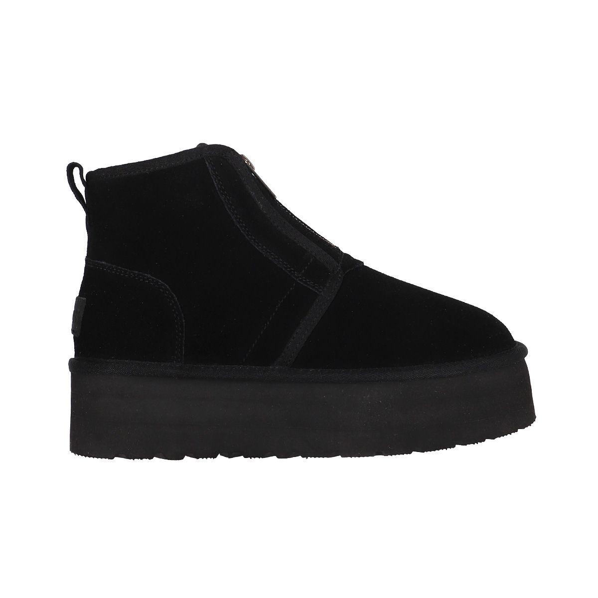 Bota Mujer Bamers Blast Zip Cuero  Negro-0