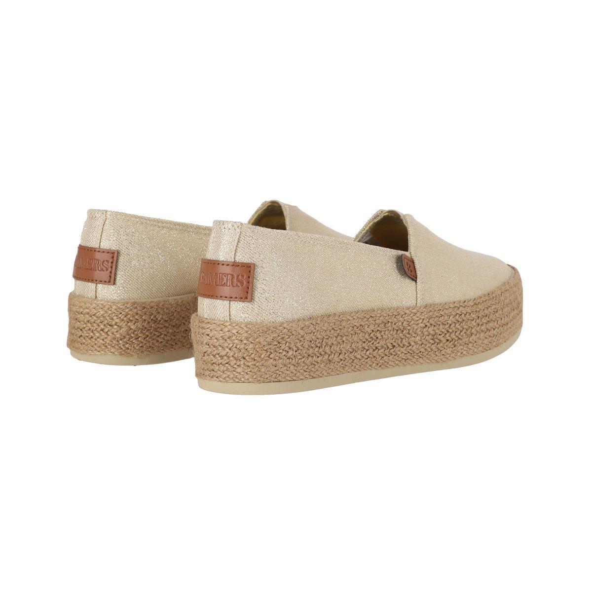 Alpargatas Mujer Sandy Mid Dorado Bamers-5