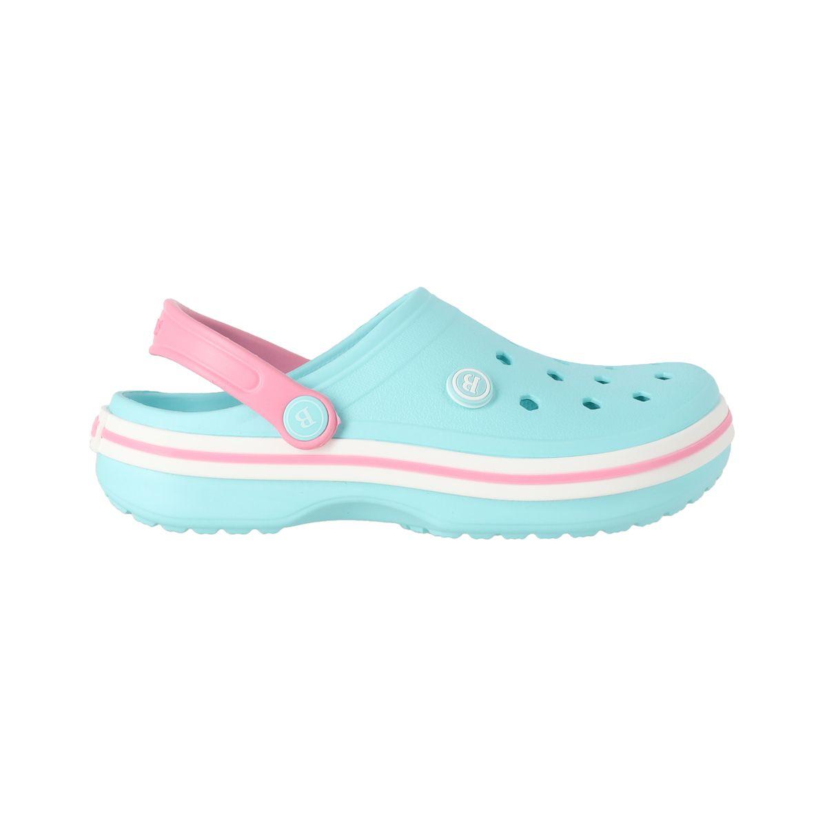 Zuecos Niña Airline Ice Blue Bamers-1
