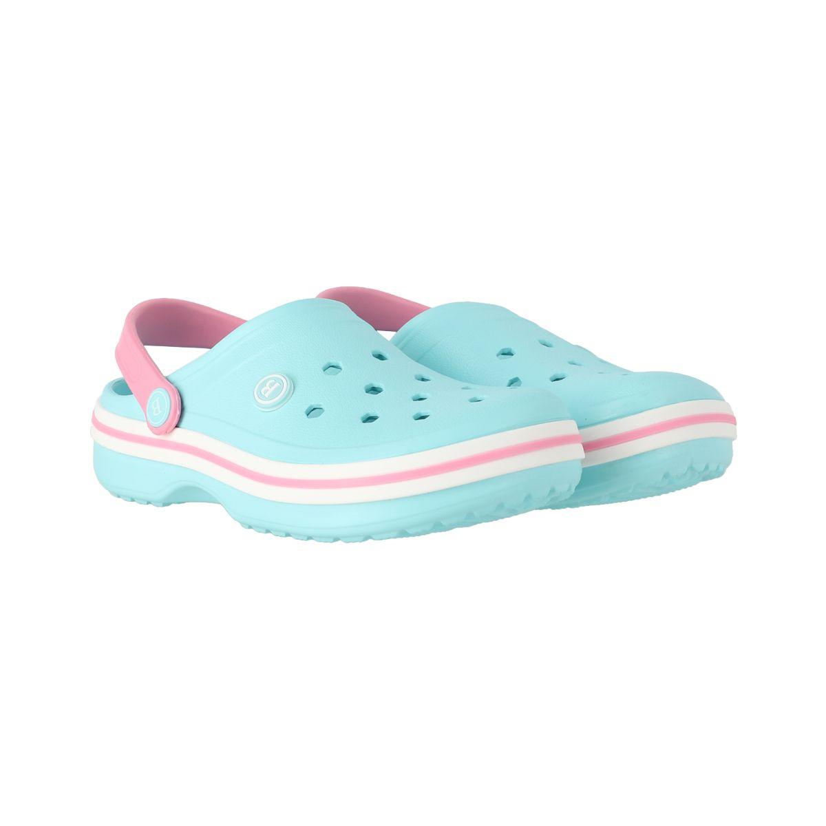 Zuecos Niña Airline Ice Blue Bamers-4