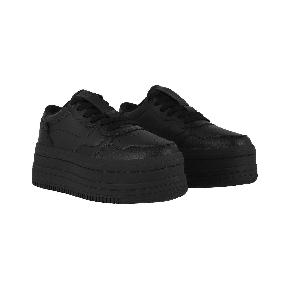 Zapatillas Mujer  Plataforma Negro Bamers Girona-4