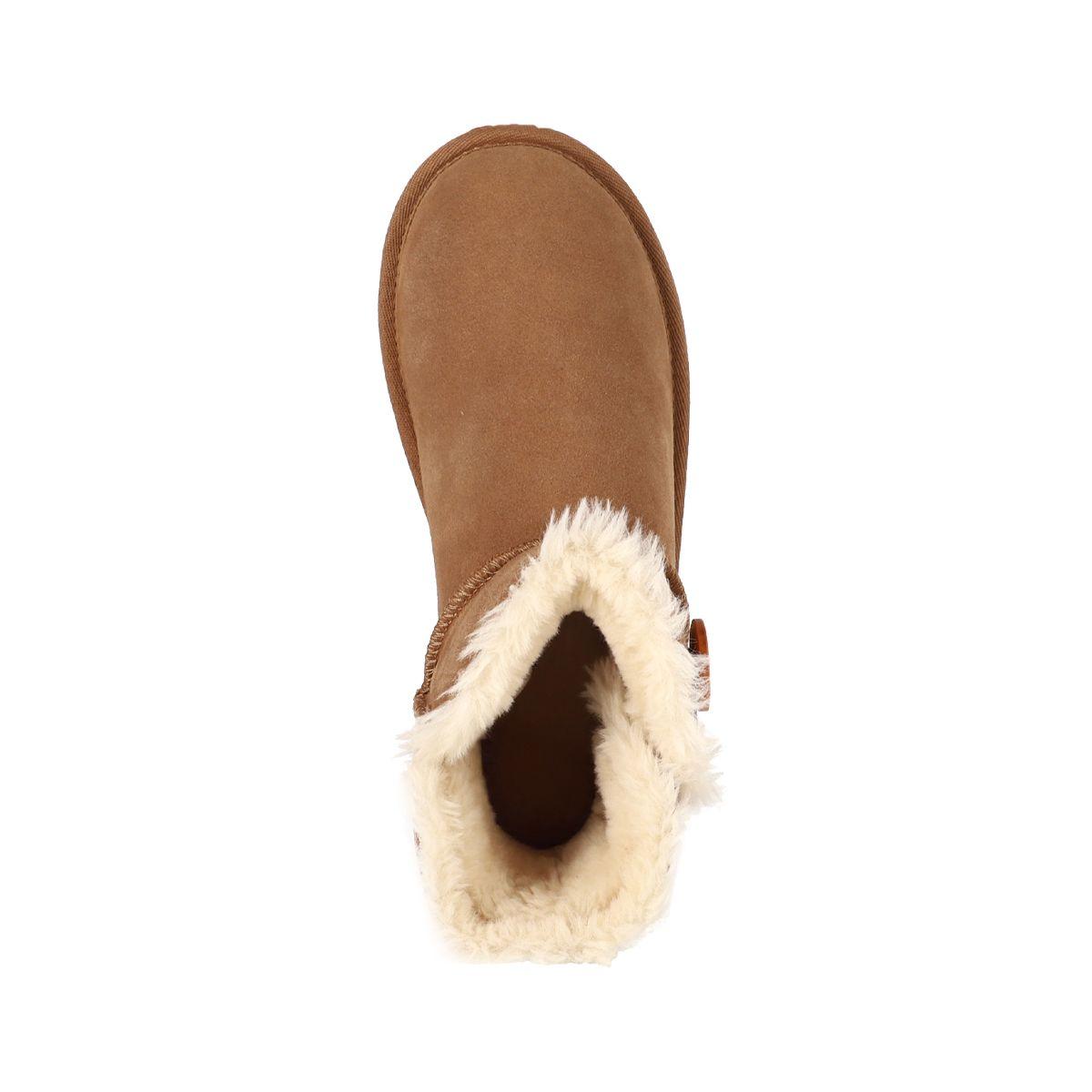 Botas Mujer Cuero Blast Button Short Caramel Bamers-2