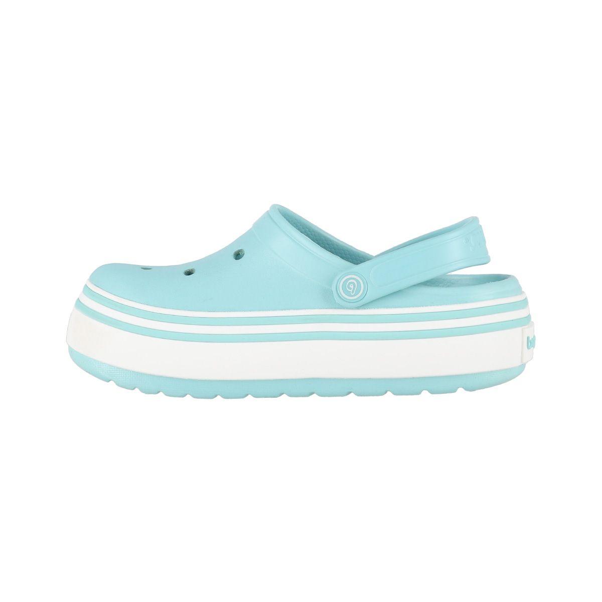 Zuecos Plataforma Mujer Celeste Bamers Airline-1