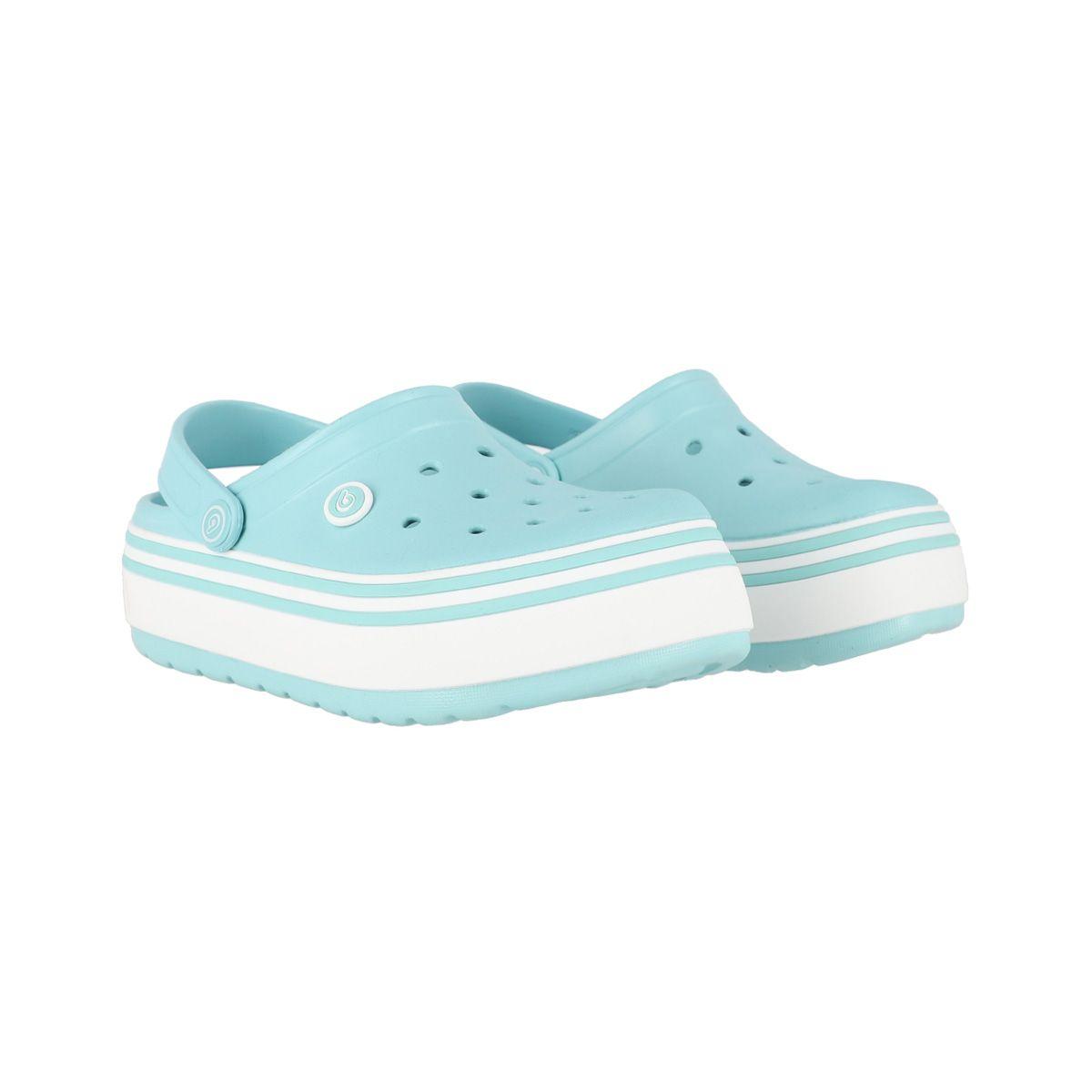 Zuecos Plataforma Mujer Celeste Bamers Airline-4