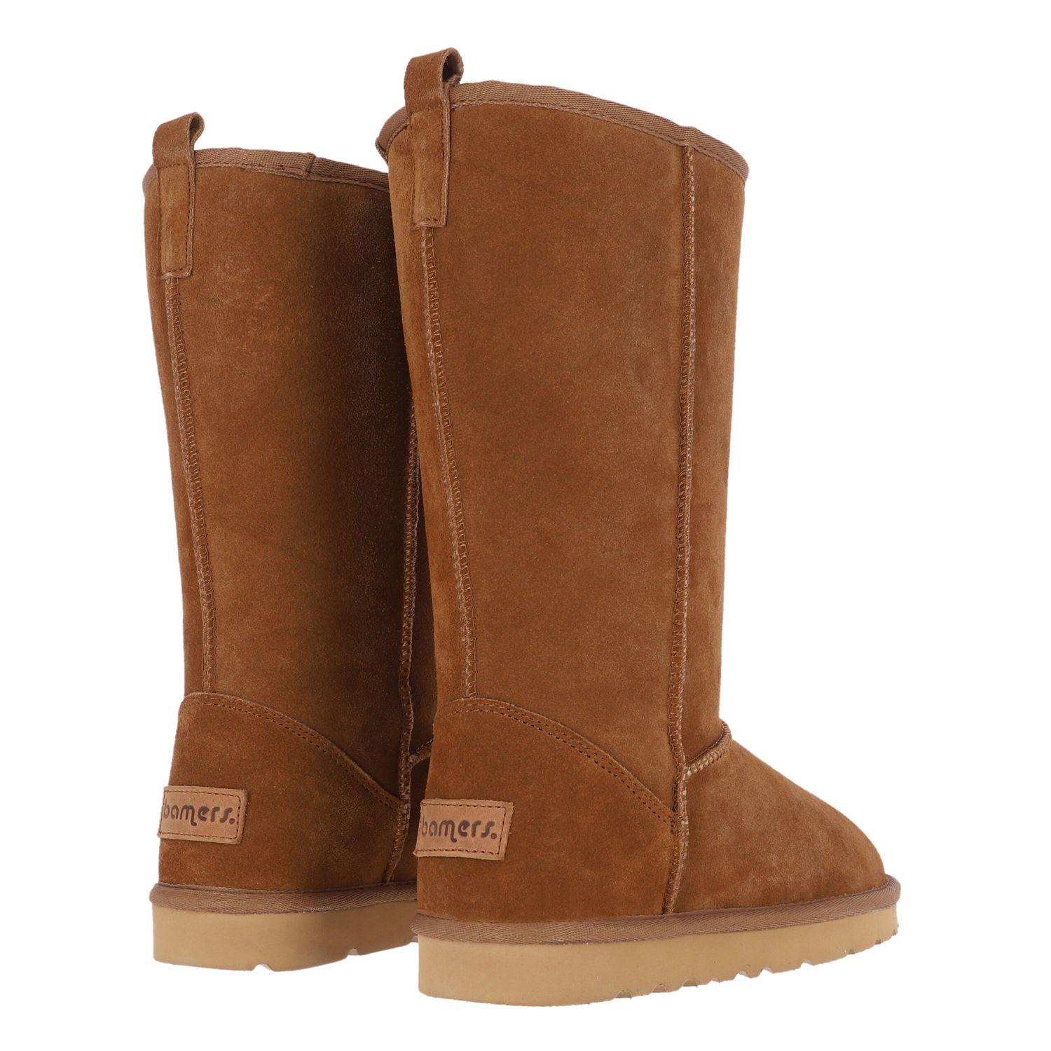 Bota Bamers Blast High Leather Mujer Caramel-3